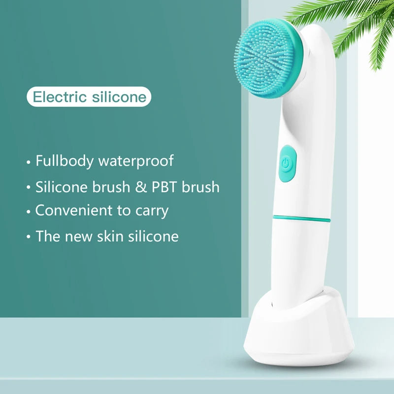 Escova de Limpeza Facial Elétrica Multifuncional, Exfoliador de Pele