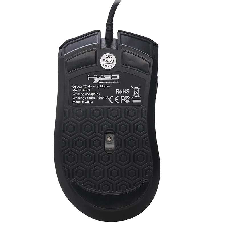 mouse gamer com fio gamer 7 botões 3200dpi led óptico usb