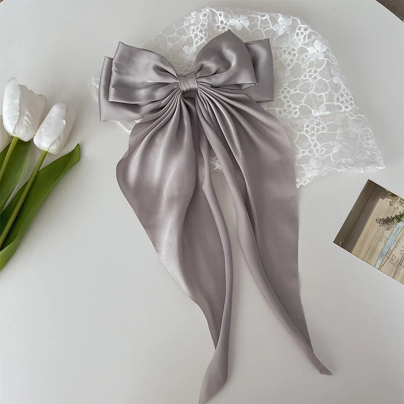 Monocromático Clip de cabelo , Grande Bowknot Presilhas