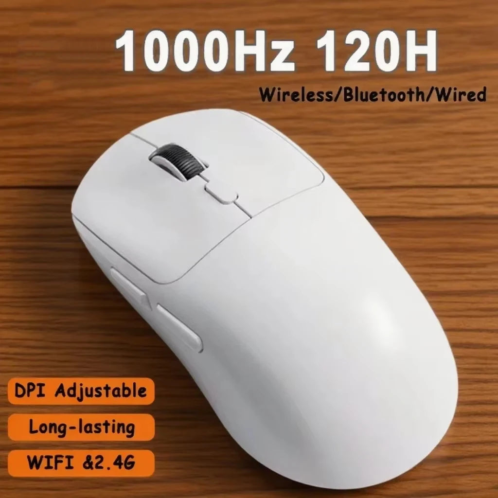 Mouse Lenovo Bluetooth 2.4G Sem Fio Três Modos Recarregável Ergonômico