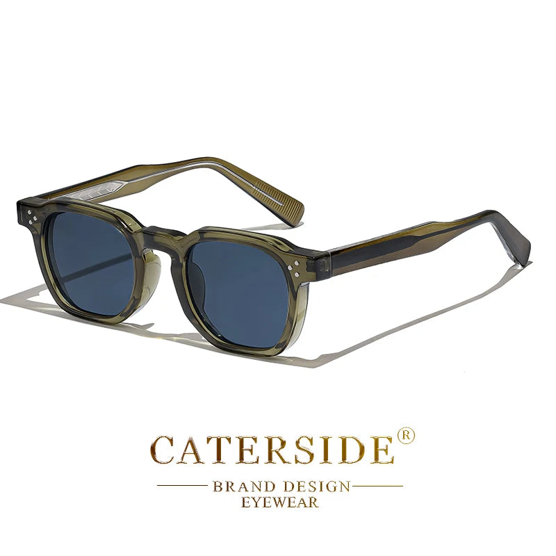 Óculos de Sol CATERSIDE Fashion Masculinos com Armação Pequena Quadrada