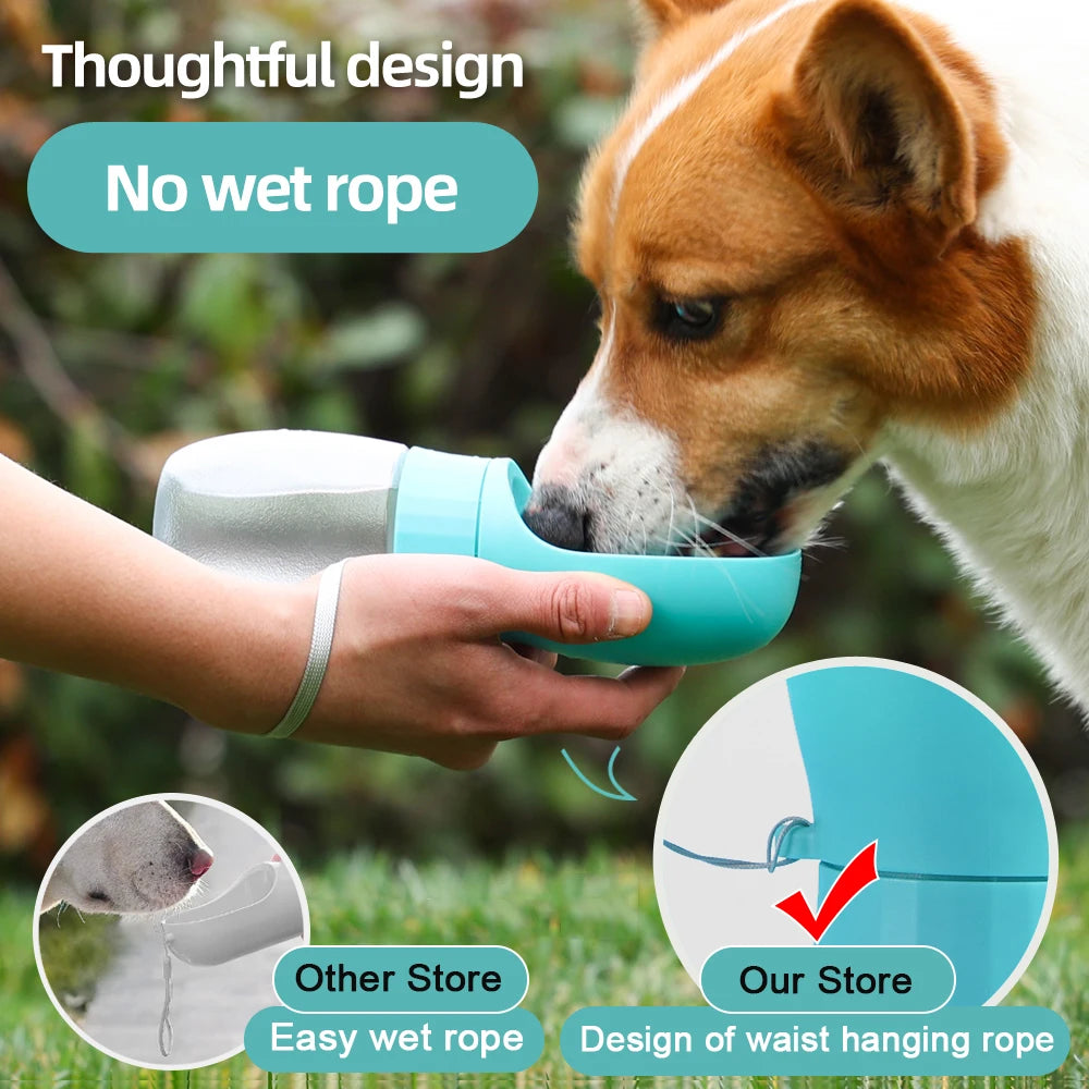 Garrafa de água portátil de 300ml 500ml para cães grandes, tigela de beber para cães pequenos, gatos, viagens, caminhadas, cachorros, dispensador de água para animais de estimação, copo para Labrador