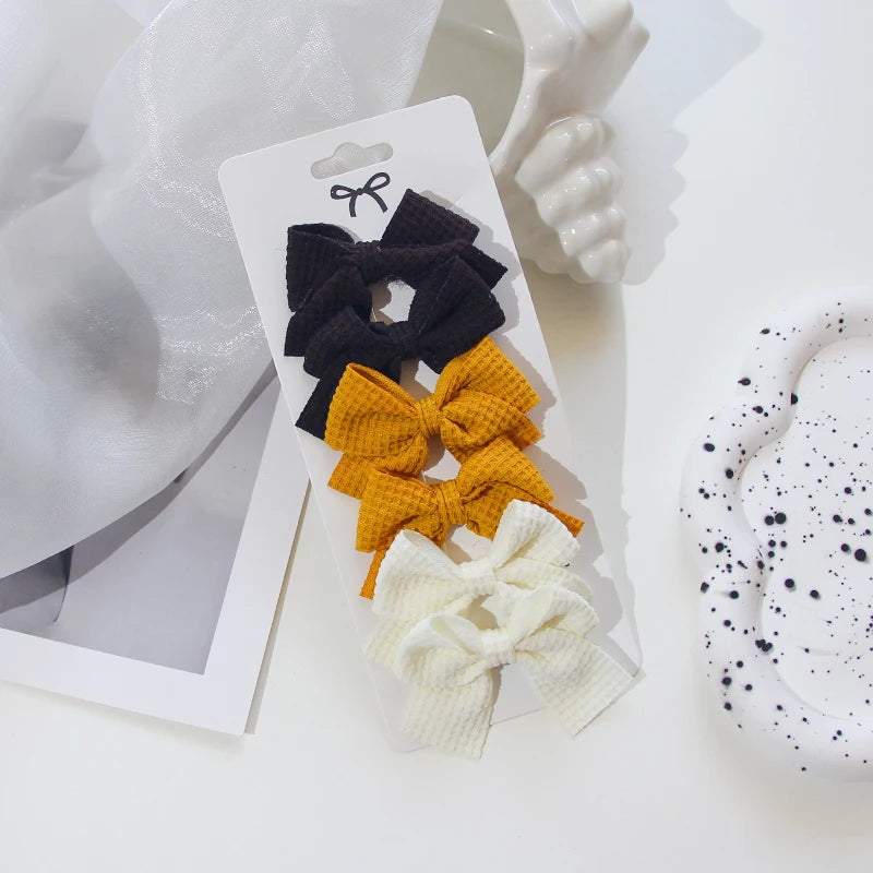 6/10 pçs/set nova fita  bowknot grampos de cabelo para crianças