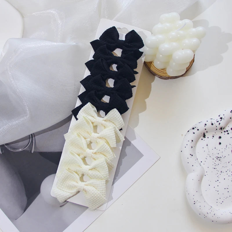 6/10 pçs/set nova fita  bowknot grampos de cabelo para crianças