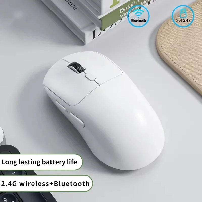 Mouse Lenovo Bluetooth 2.4G Sem Fio Três Modos Recarregável Ergonômico