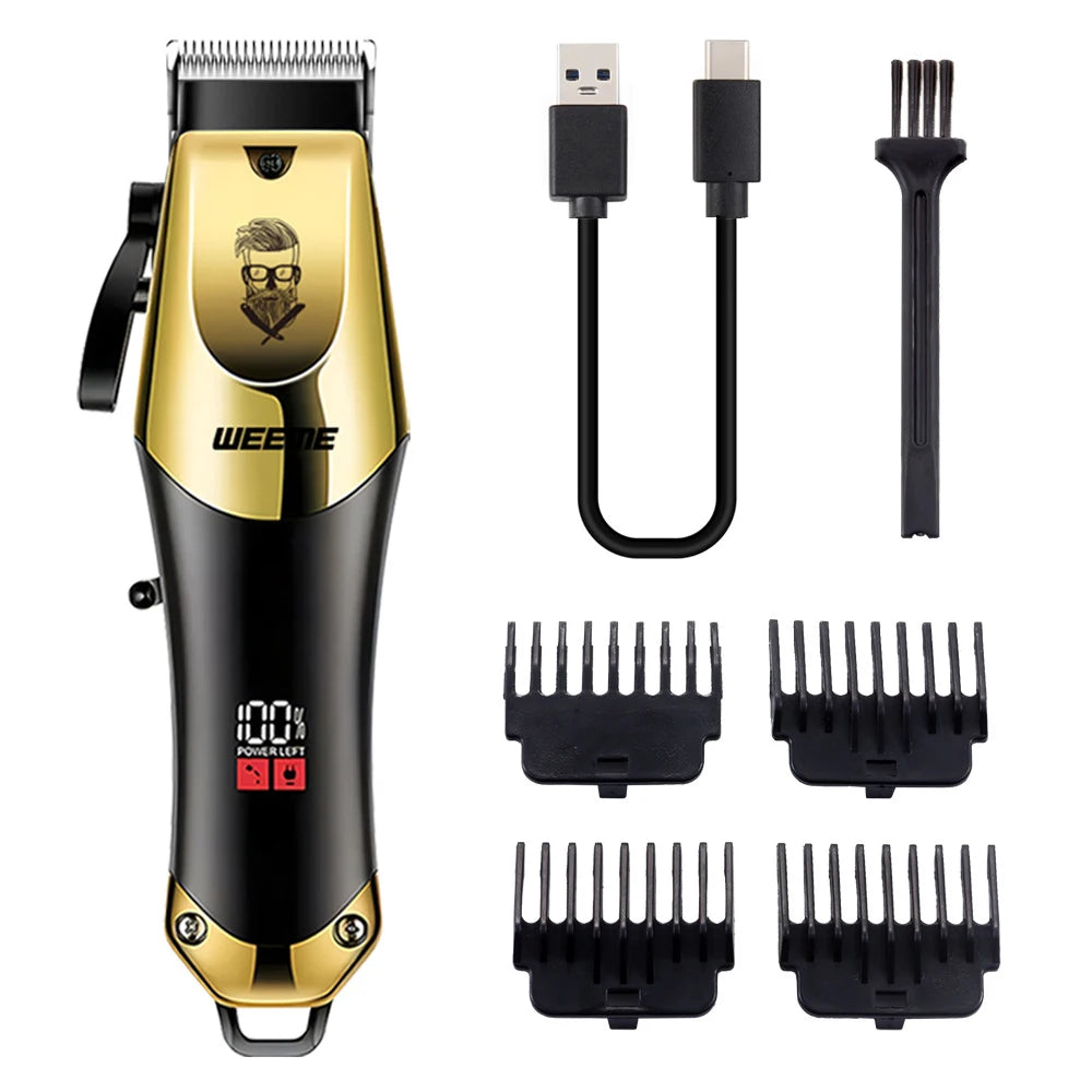 Máquina de cortar cabelo elétrica masculina vintage t9, aparador de barba/máquina de corte de cabelo recarregável com kit aparador de cabelo de nariz, presente para namorado