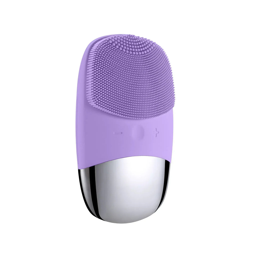 Escova elétrica de limpeza facial, silicone ipx7, à prova d'água