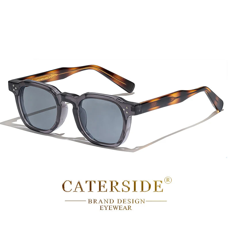 Óculos de Sol CATERSIDE Fashion Masculinos com Armação Pequena Quadrada