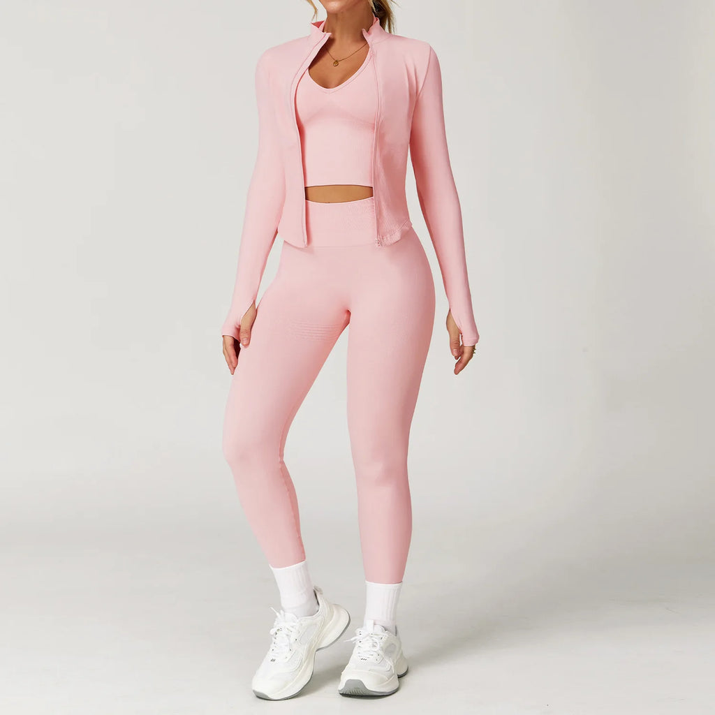 2/3/4 pçs conjunto de yoga roupas de ginásio roupas esportivas sem costura leggings