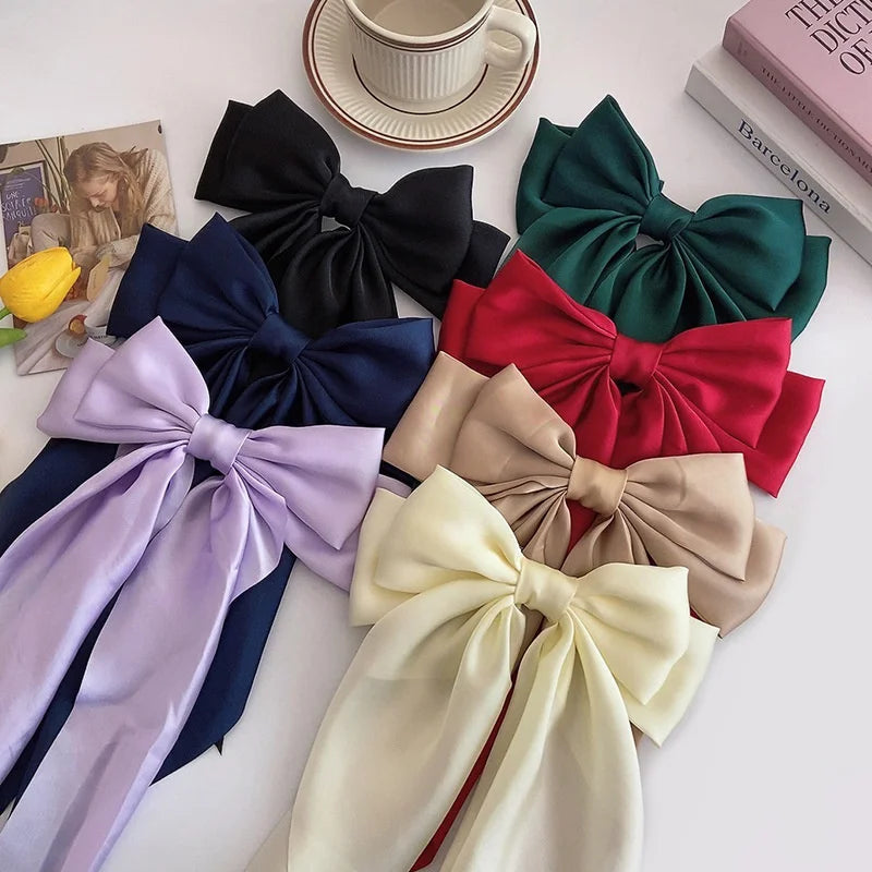 Monocromático Clip de cabelo , Grande Bowknot Presilhas
