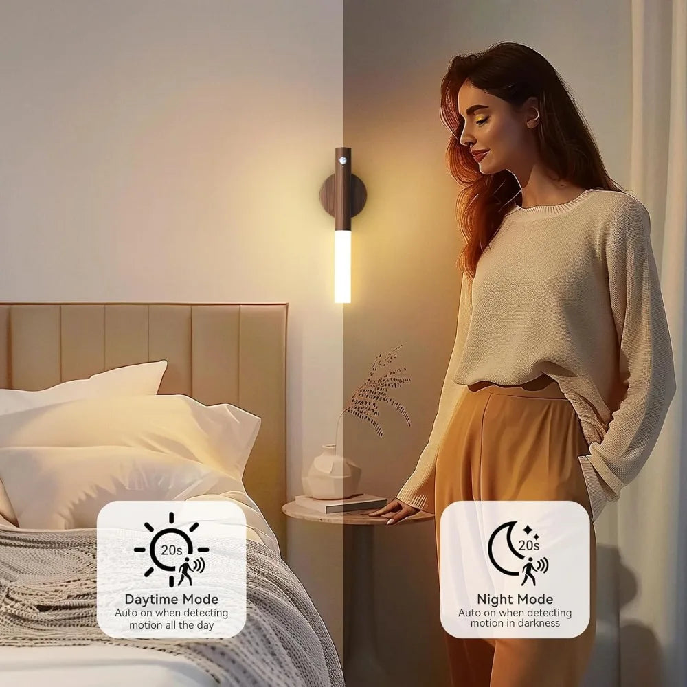 Led night light carregamento usb indução humana inteligente para armário de cabeceira casa guarda-roupa iluminação sensor movimento luz lâmpada led