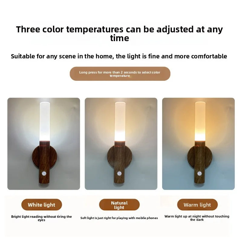 Led night light carregamento usb indução humana inteligente para armário de cabeceira casa guarda-roupa iluminação sensor movimento luz lâmpada led
