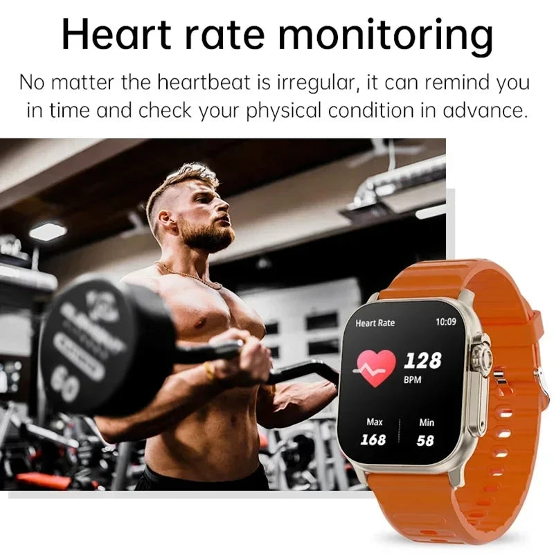 LAXASFIT Smartwatch Bluetooth Talk Smartwatch Aviso de mensagem Monitor de frequência cardíaca Relógio esportivo para Android IOS Homens Mulheres