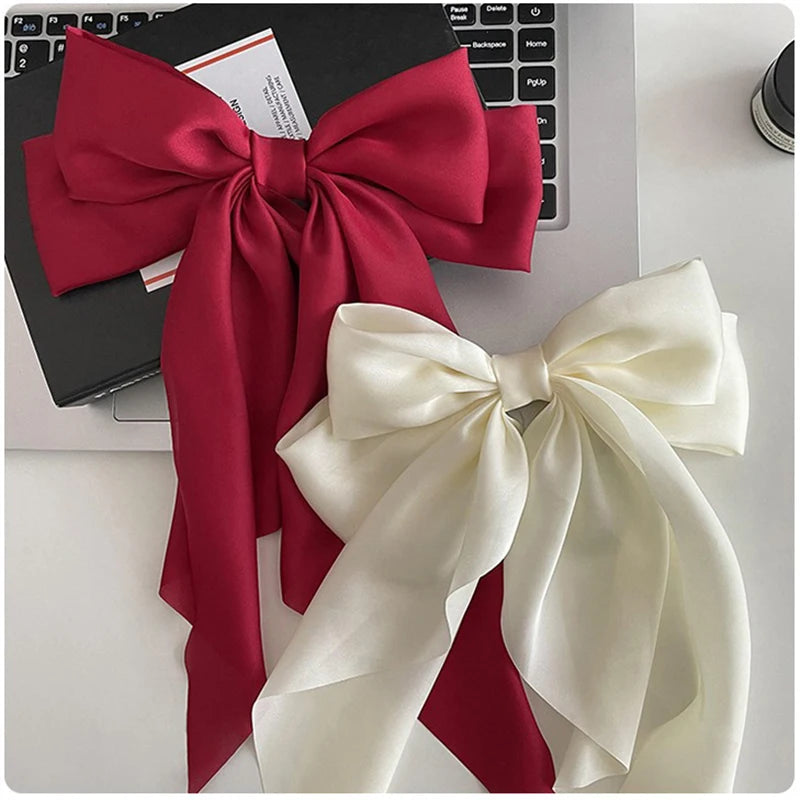 Monocromático Clip de cabelo , Grande Bowknot Presilhas