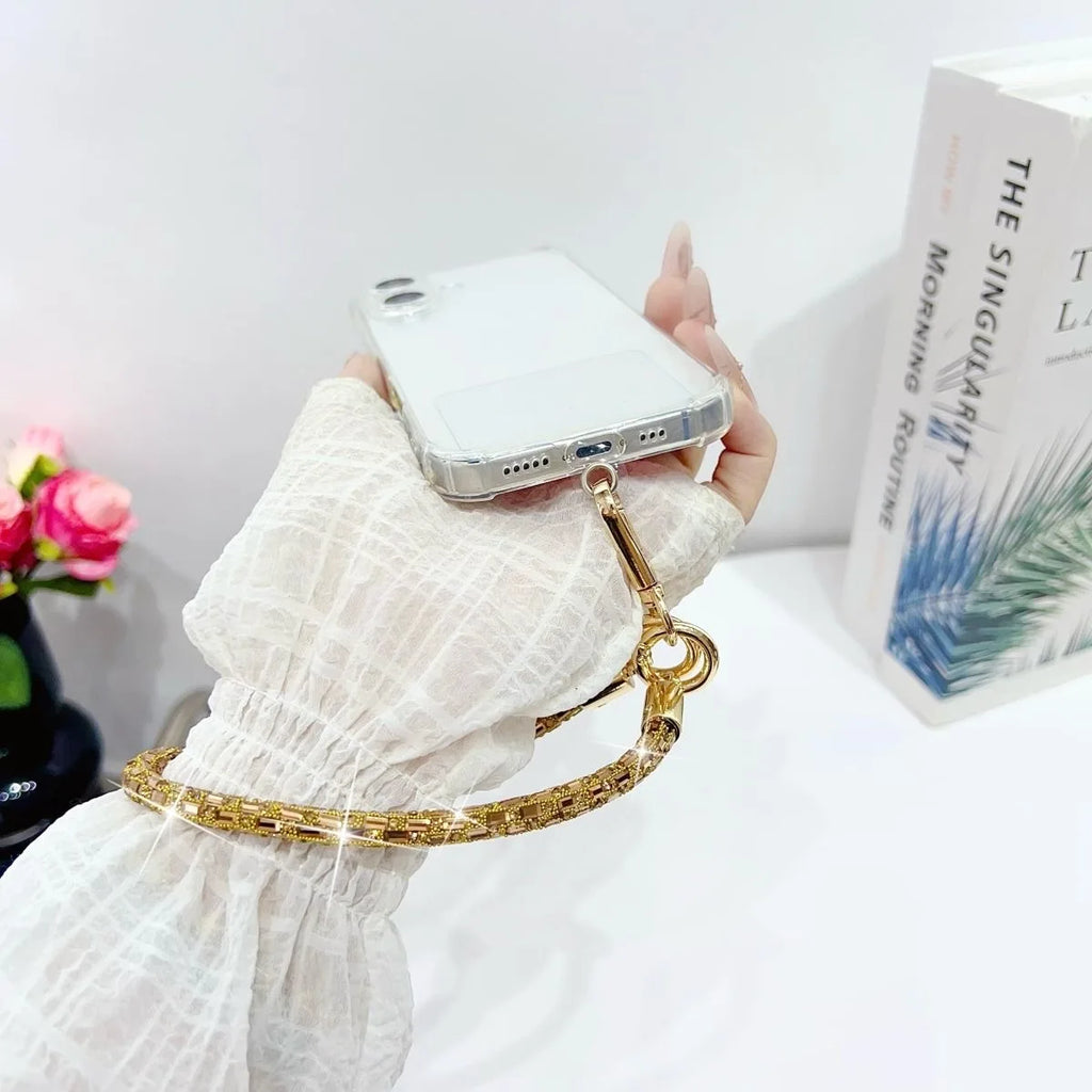 Cordão de telefone de cristal da moda high-end ins luxo