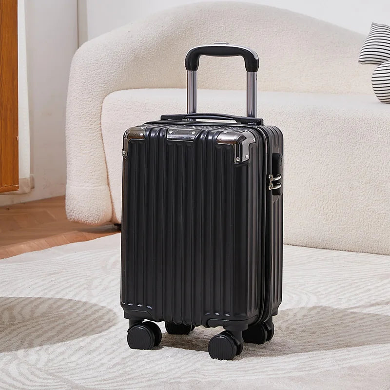 Moda 16 polegadas mala 2025 novo estilo pequeno leve maleta de transporte trole