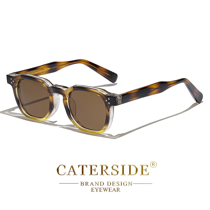 Óculos de Sol CATERSIDE Fashion Masculinos com Armação Pequena Quadrada