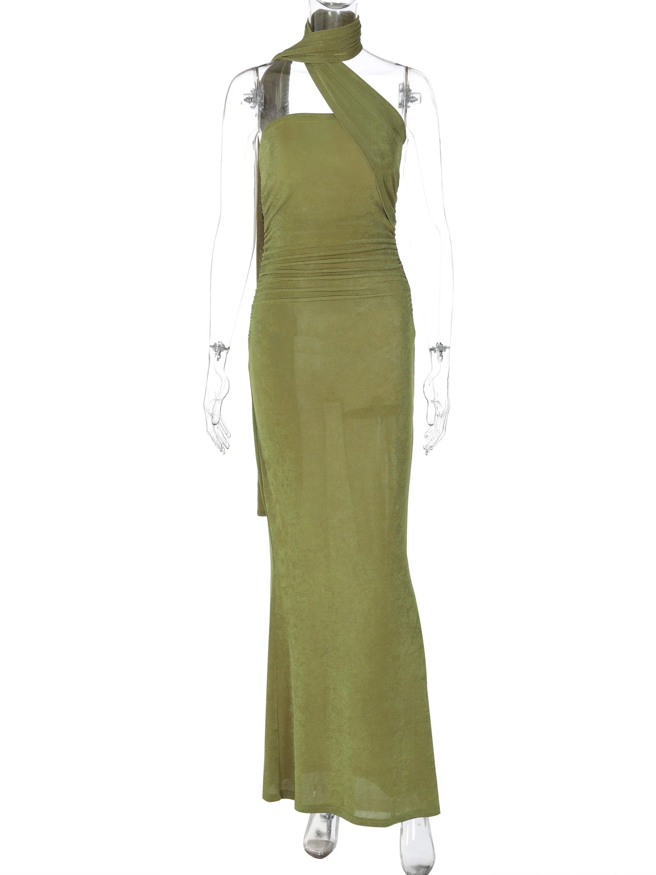 Vestido halter sem mangas elegante