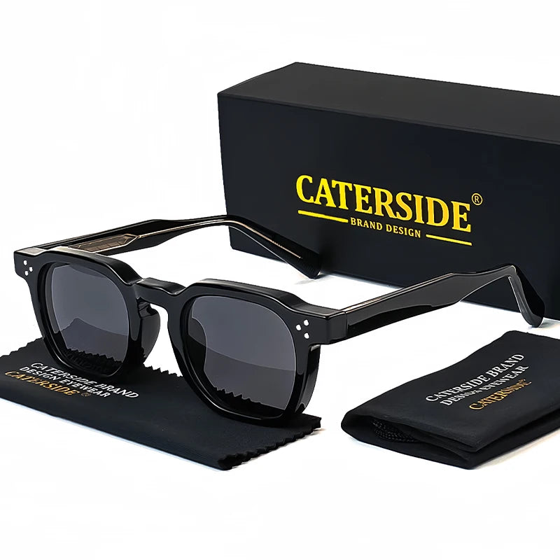 Óculos de Sol CATERSIDE Fashion Masculinos com Armação Pequena Quadrada
