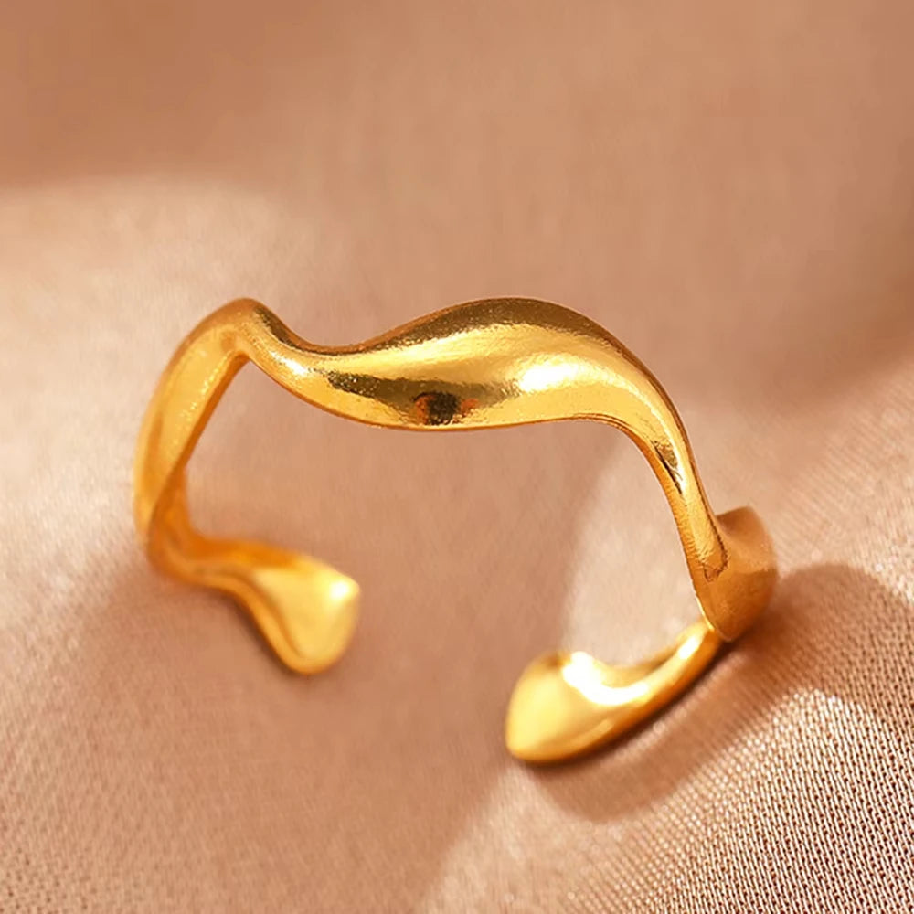 Anéis zircônia de aço inoxidável para mulheres luxo ajustavel
