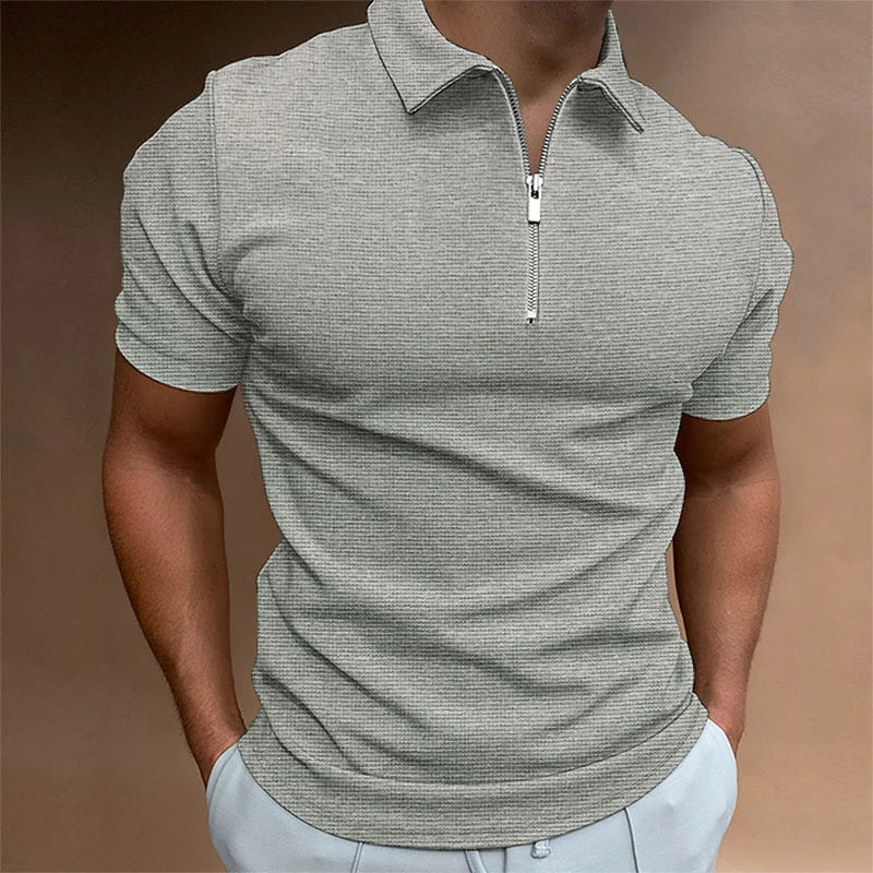 Camisa Polo Masculina com Zíper