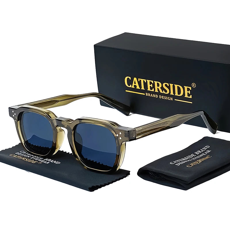 Óculos de Sol CATERSIDE Fashion Masculinos com Armação Pequena Quadrada