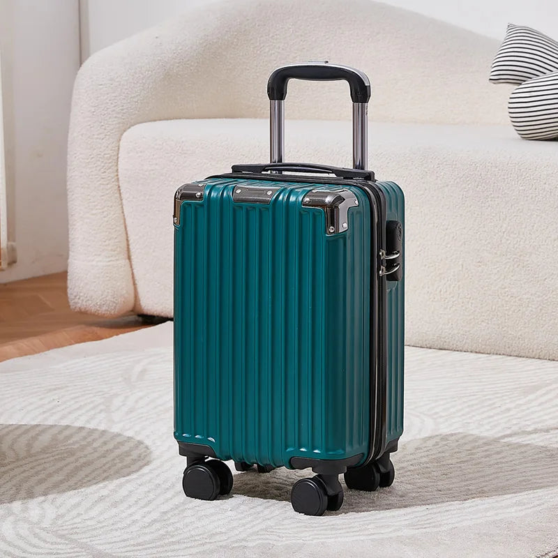 Moda 16 polegadas mala 2025 novo estilo pequeno leve maleta de transporte trole