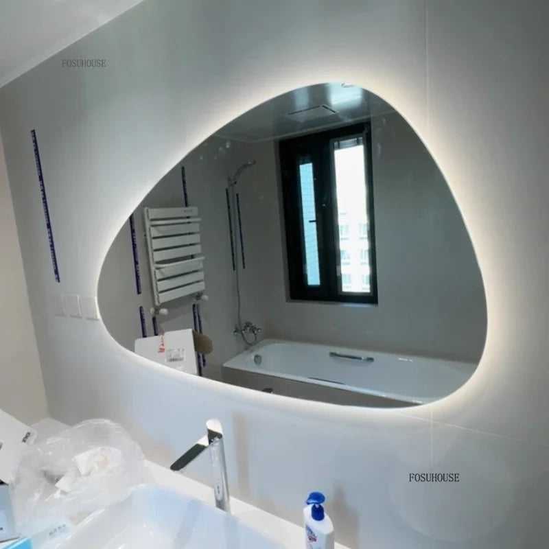 espelhos de  decoração irregular inteligente led luminoso
