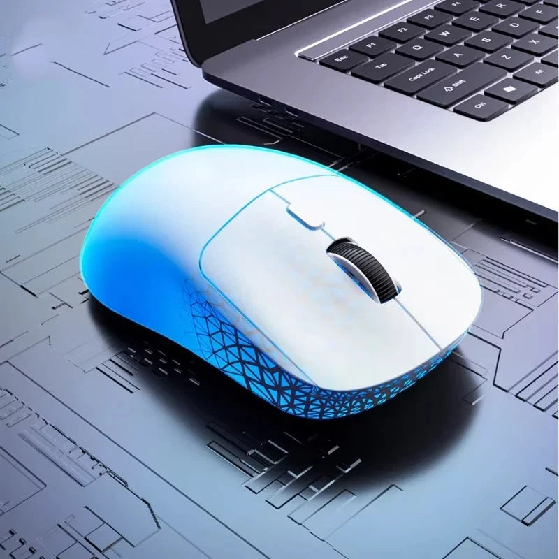 Mouse Lenovo Bluetooth 2.4G Sem Fio Três Modos Recarregável Ergonômico
