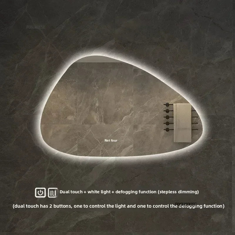 espelhos de  decoração irregular inteligente led luminoso