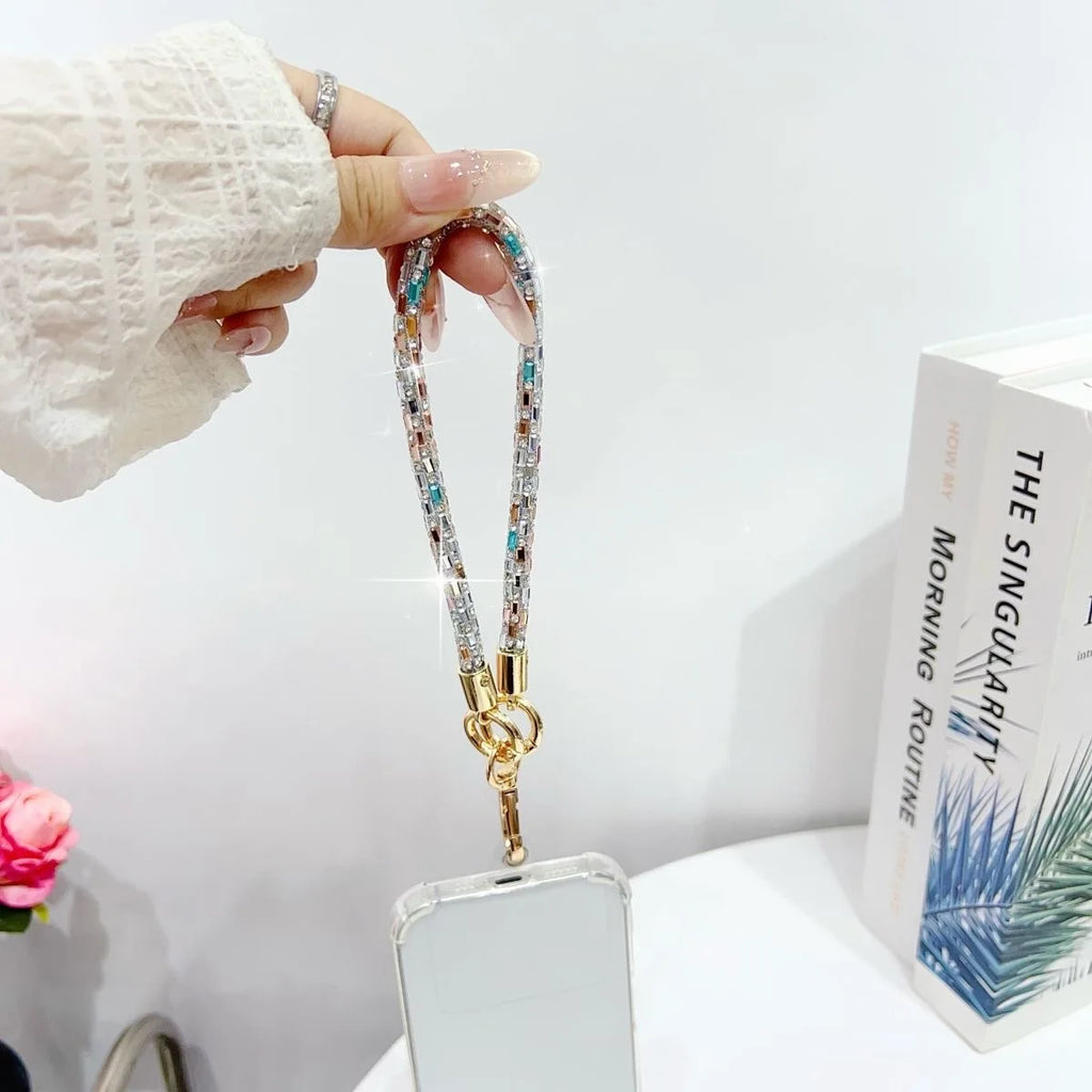 Cordão de telefone de cristal da moda high-end ins luxo
