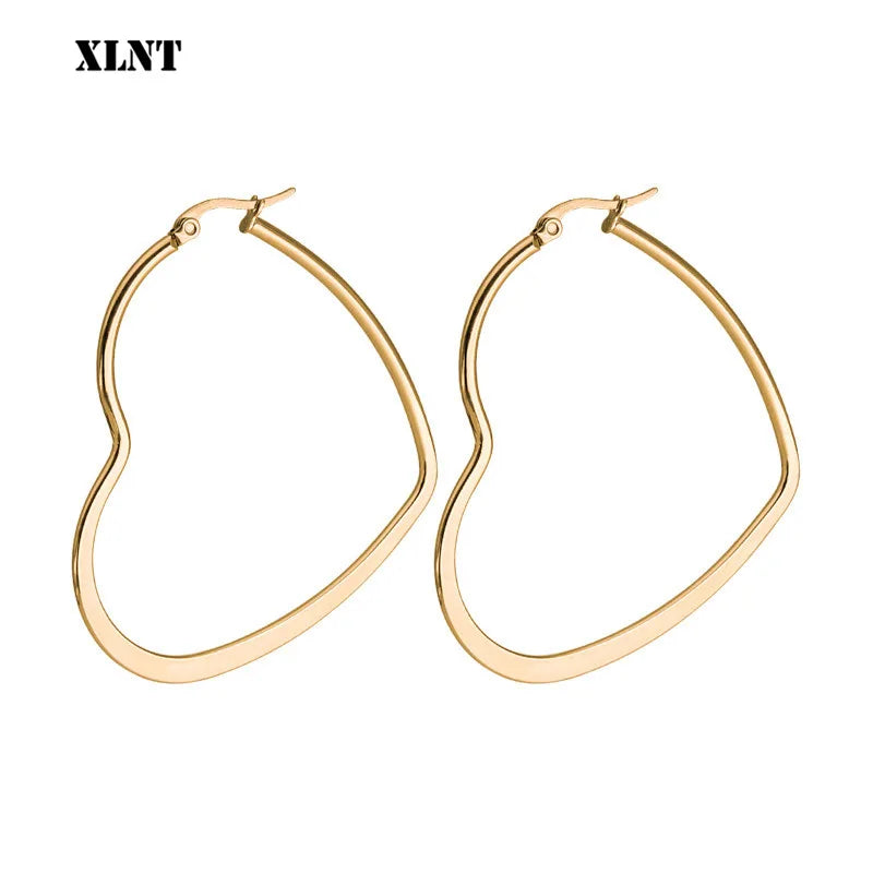 brincos para mulheres ouro prata cor cobre simples amor jóias românticas