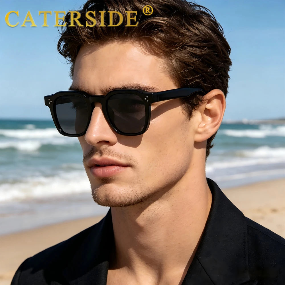 Óculos de Sol CATERSIDE Fashion Masculinos com Armação Pequena Quadrada