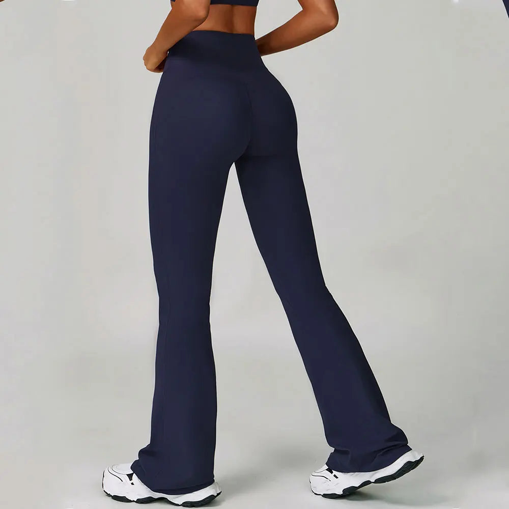 Calças de perna larga mulheres fitness legging