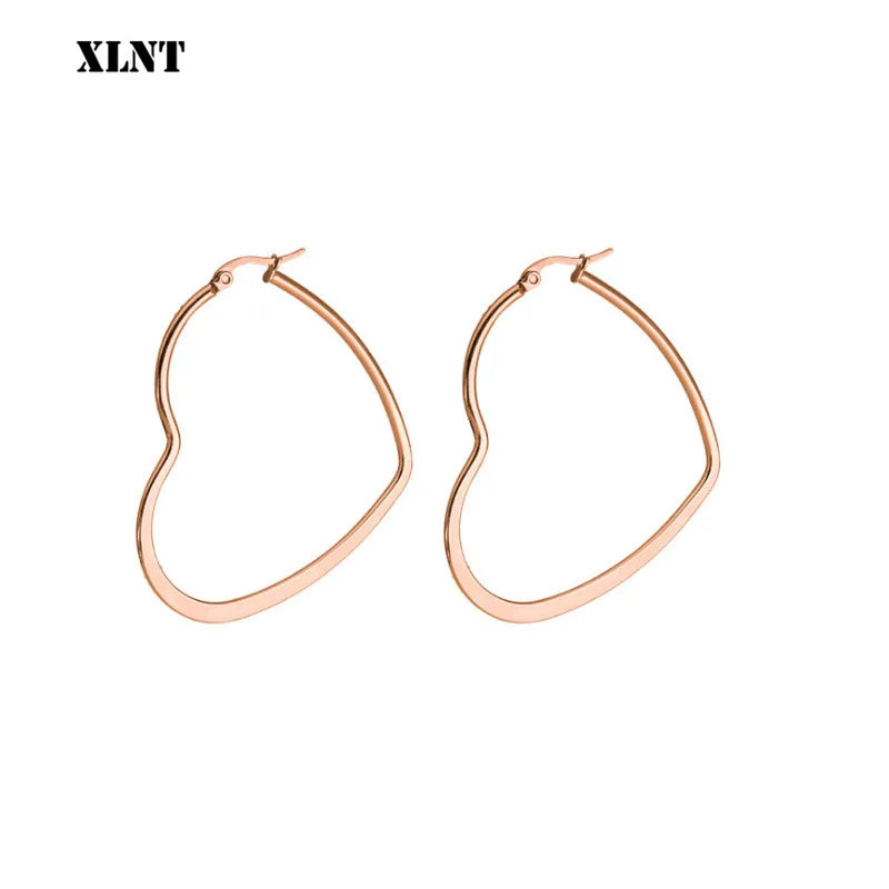 brincos para mulheres ouro prata cor cobre simples amor jóias românticas