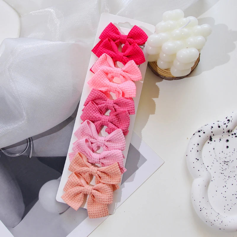 6/10 pçs/set nova fita  bowknot grampos de cabelo para crianças