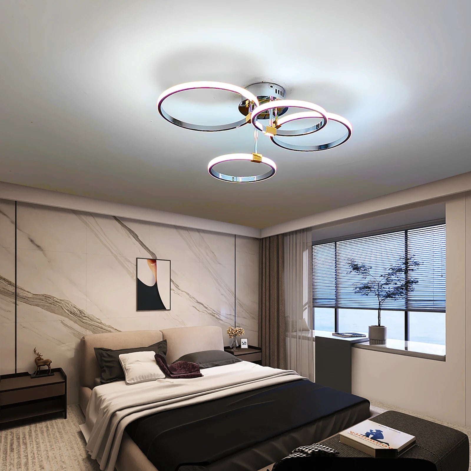 Lustre de teto moderno de led para sala de estar