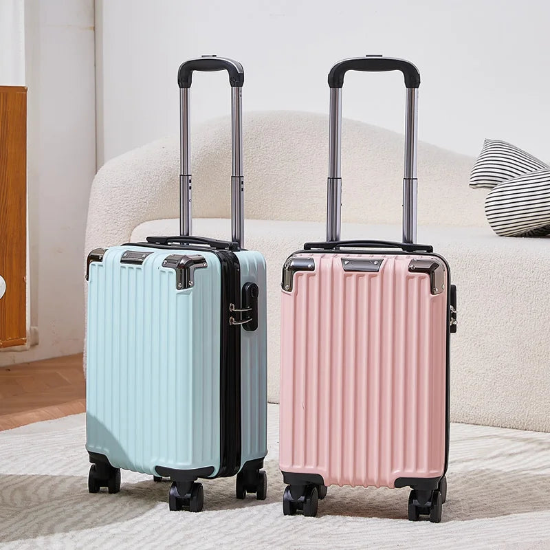 Moda 16 polegadas mala 2025 novo estilo pequeno leve maleta de transporte trole