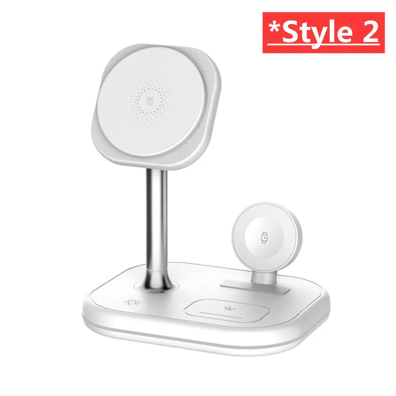 Suporte de carregador magnético sem fio 3 em 1 para magsafe iphone 16 15 14 13 pro max apple watch 9 8 airpods pro