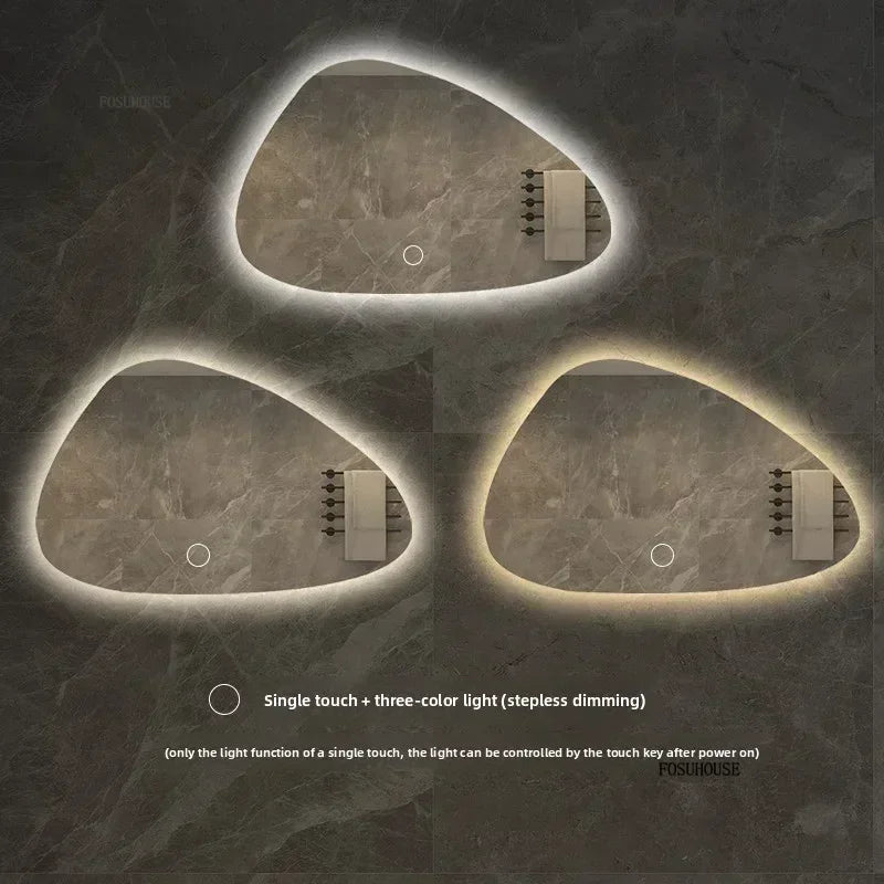 espelhos de  decoração irregular inteligente led luminoso