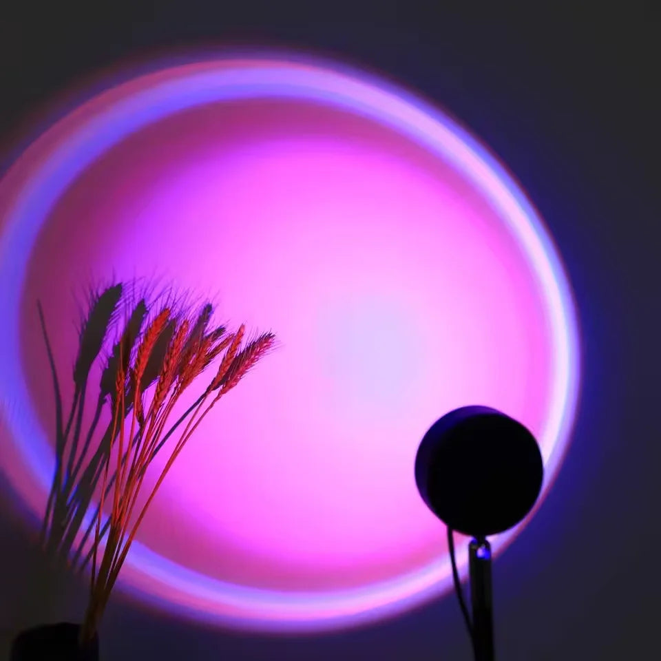 Projetor LED USB luz noturna RGB pôr do sol atmosfera luz noturna, com controle remoto