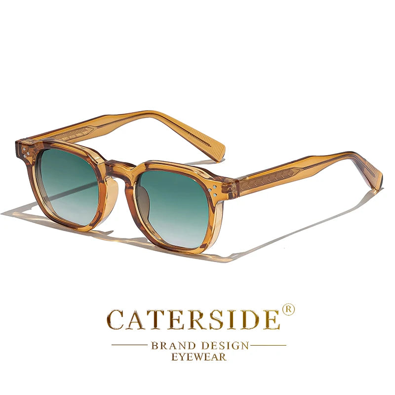 Óculos de Sol CATERSIDE Fashion Masculinos com Armação Pequena Quadrada