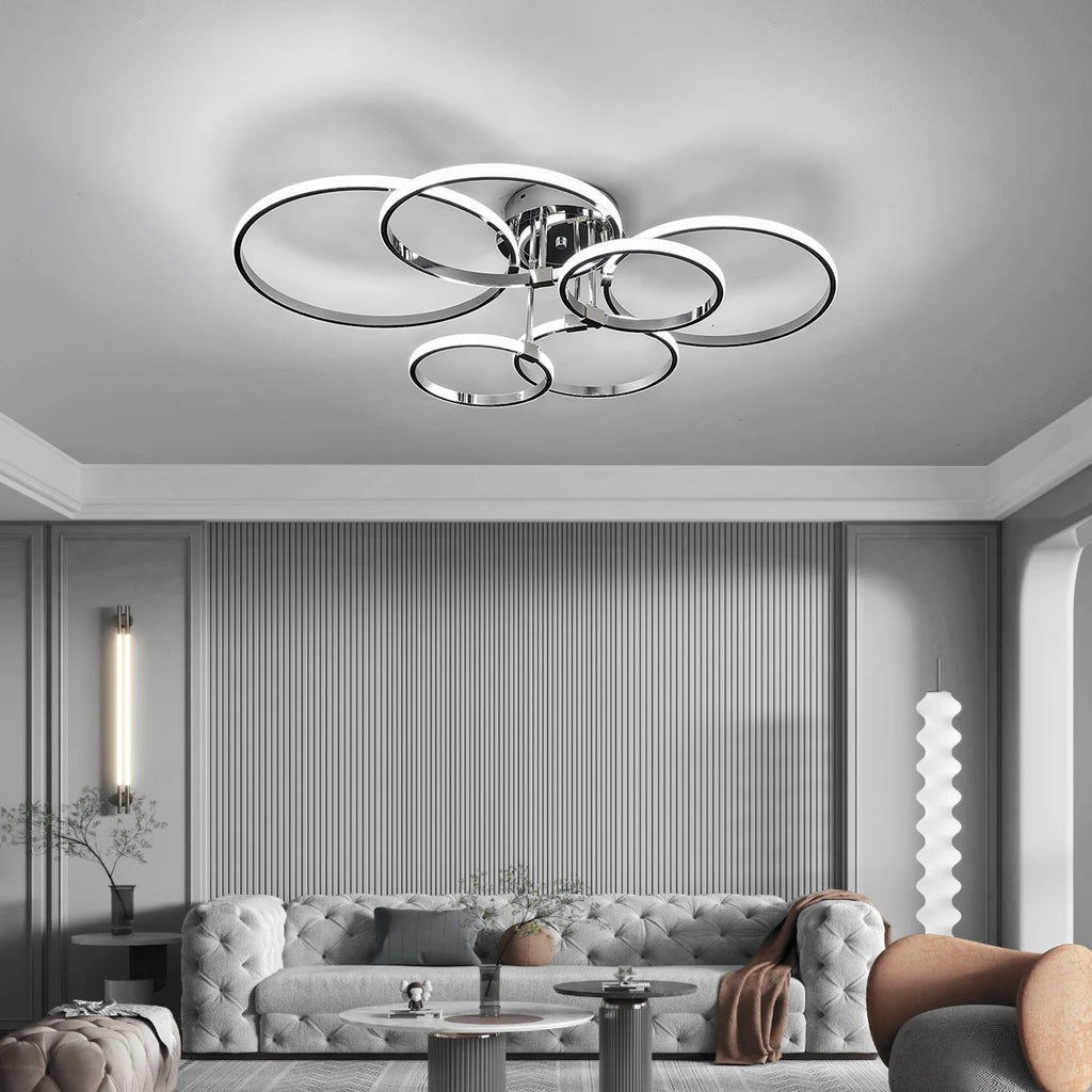 Lustre de teto moderno de led para sala de estar