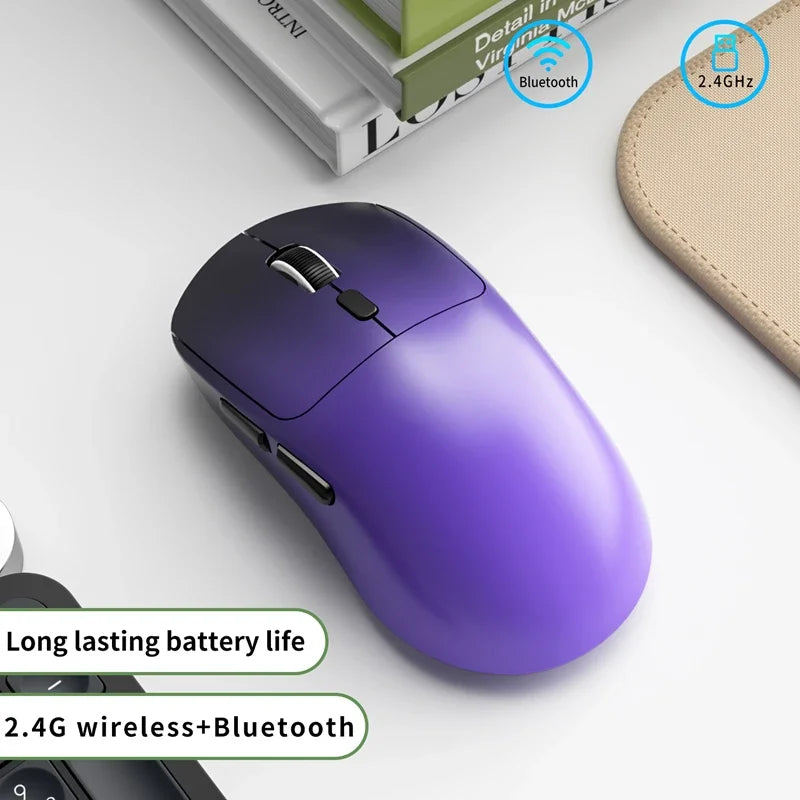 Mouse Lenovo Bluetooth 2.4G Sem Fio Três Modos Recarregável Ergonômico