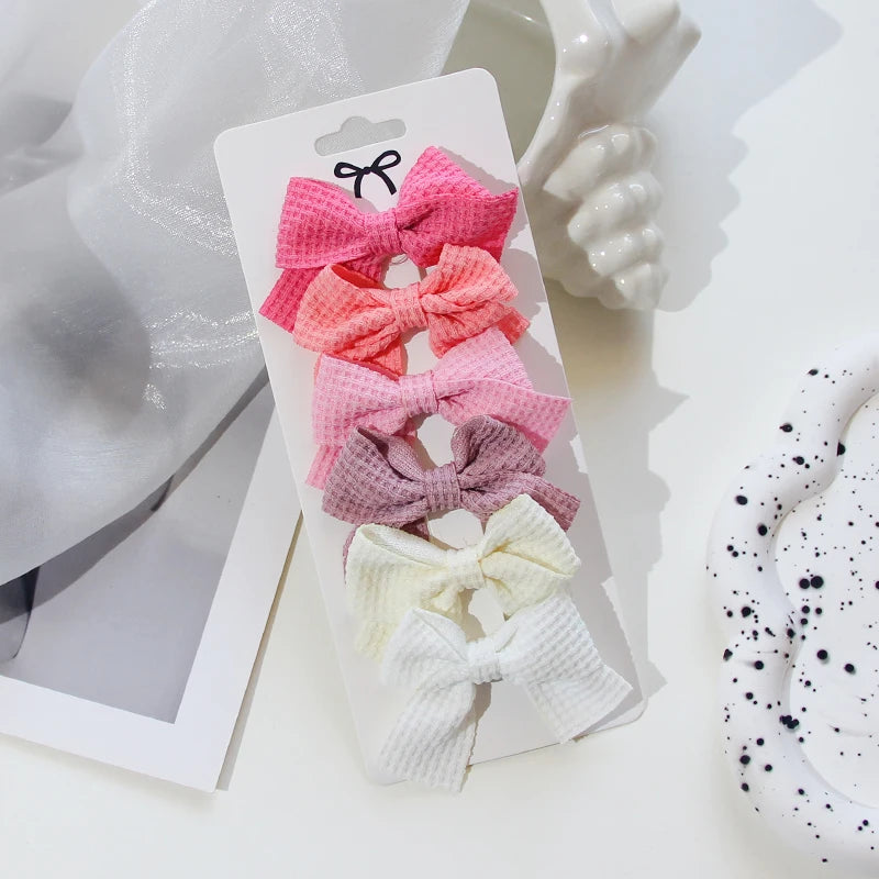 6/10 pçs/set nova fita  bowknot grampos de cabelo para crianças