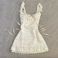 mini vestido feminino suave tiras retalhos sem mangas