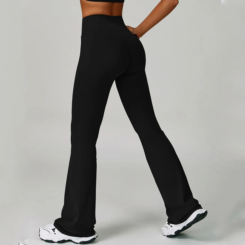 Calças de perna larga mulheres fitness legging
