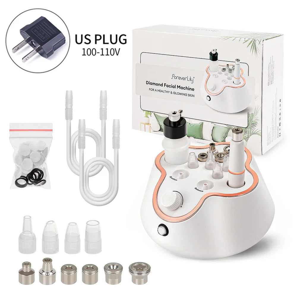 Foreverlily-Diamante Facial Peeling Máquina Uso Doméstico Profissional Microdermoabrasão Nano Spray De Água