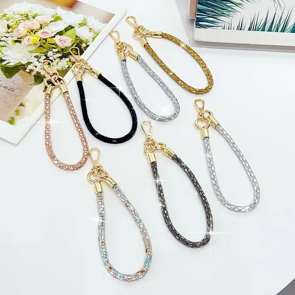 Cordão de telefone de cristal da moda high-end ins luxo