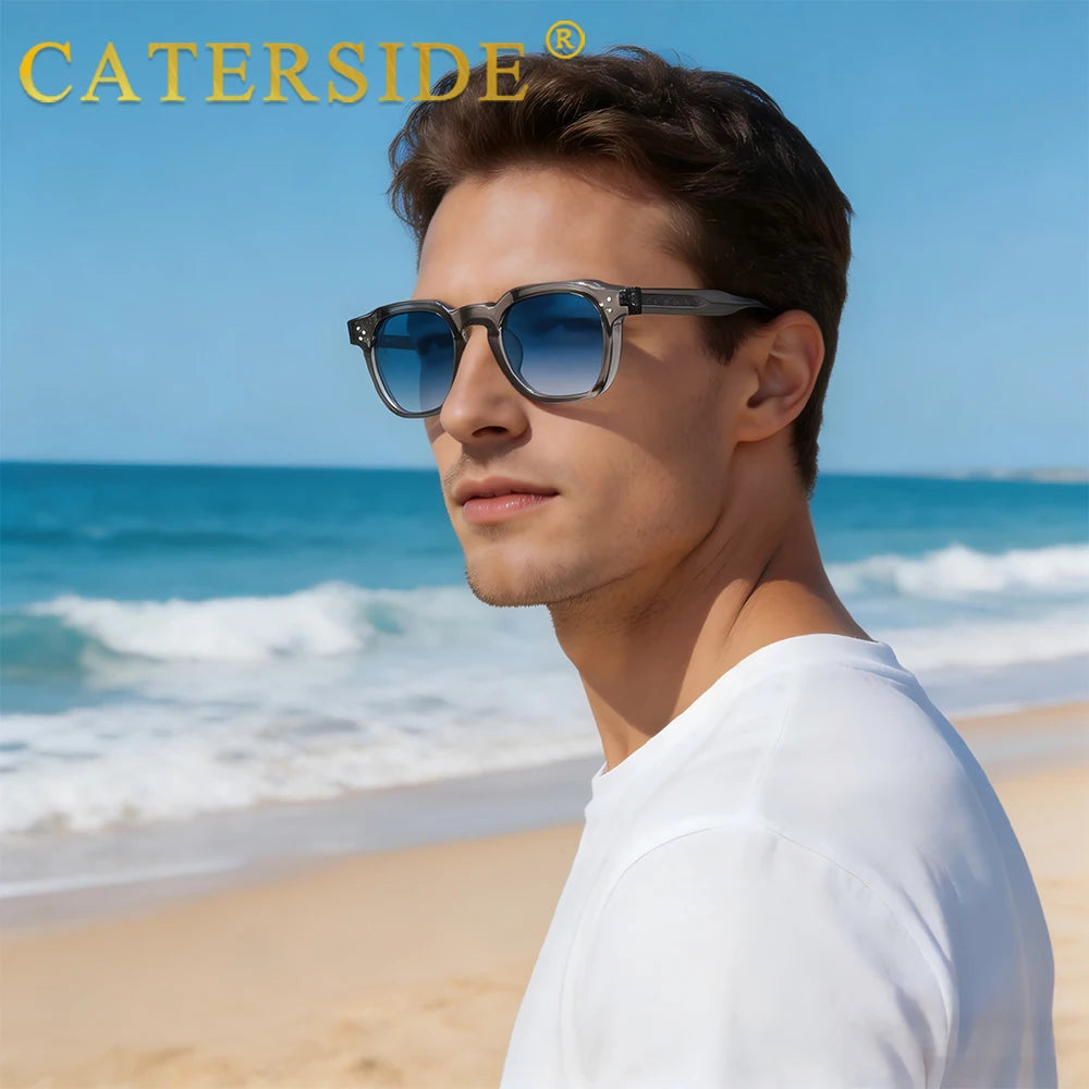 Óculos de Sol CATERSIDE Fashion Masculinos com Armação Pequena Quadrada